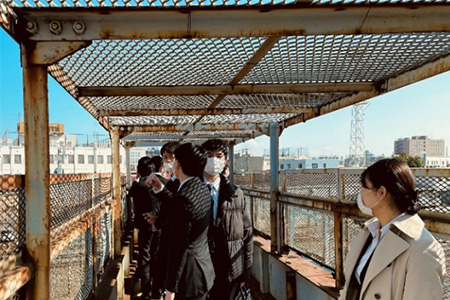 鉄道学科1年生 実地研修
