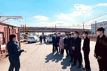 鉄道学科1年生 実地研修